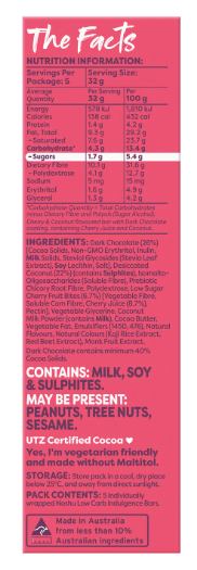 Noshu Cherry & Coconut Bars 160g