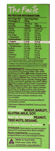 Noshu Choc Mint Bars 160g