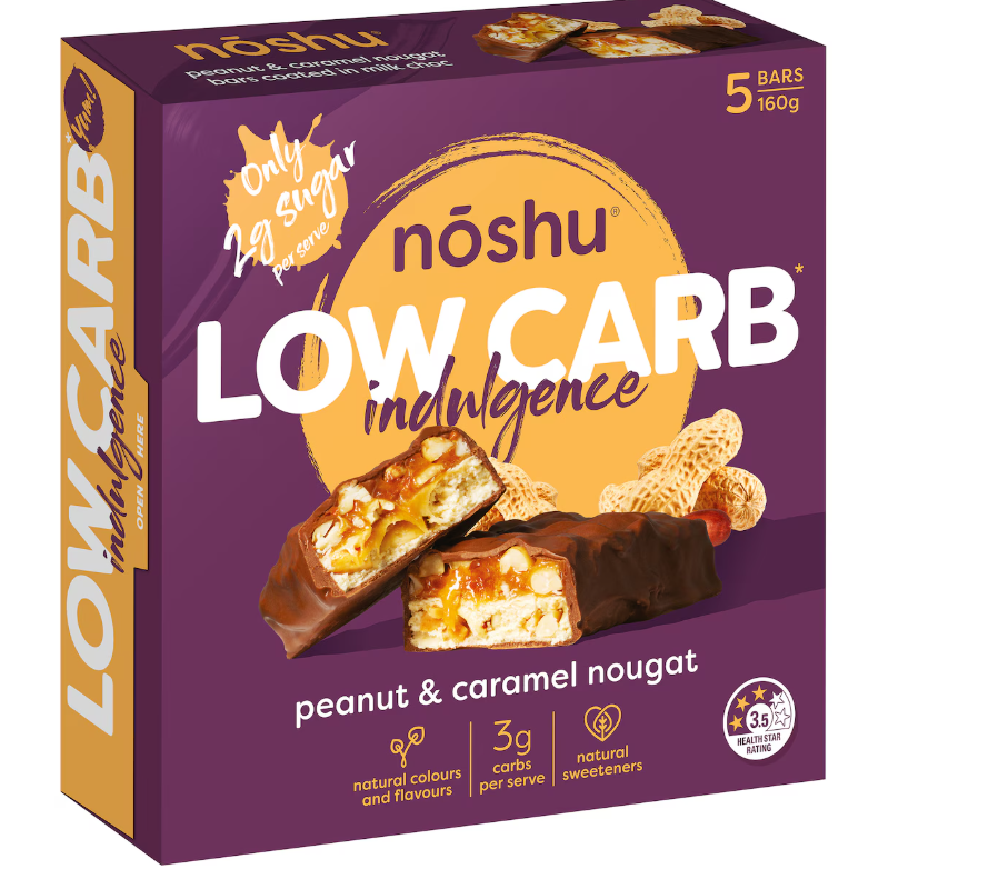Noshu Peanut & Caramel Nougat 160g