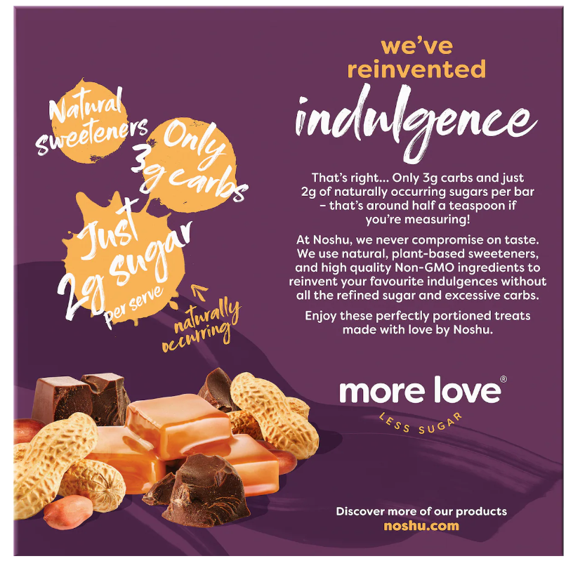 Noshu Peanut & Caramel Nougat 160g