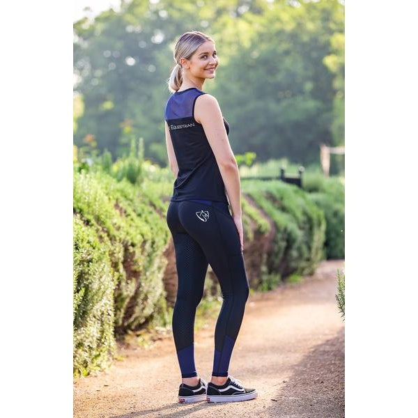 Bare Equestrian Tank Top Black/Blue - Size S