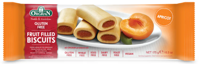 Orgran Biscuit Apricot Fruit 175g