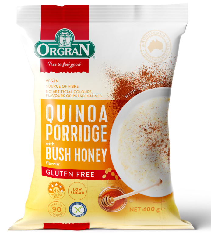 Orgran Quinoa Porridge with Bush Honey 210g
