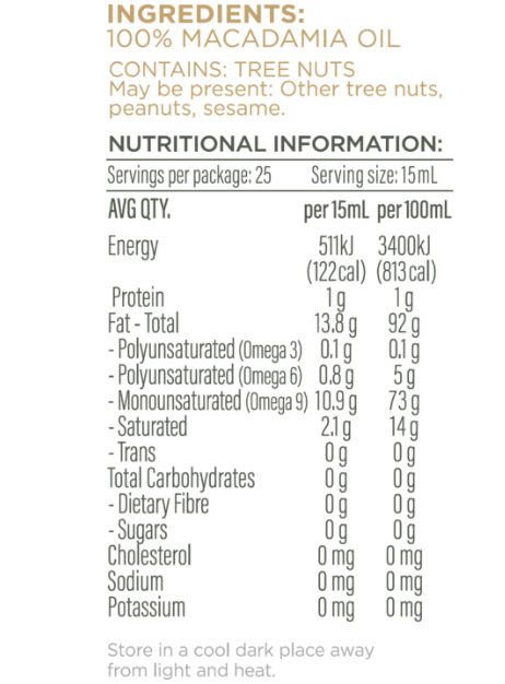 Plenty Macadamia Oil 375ml