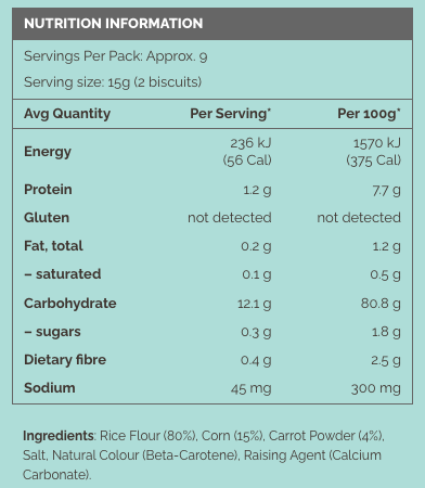 Spliits Carrot Crispbread 130gm