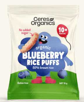 Blueberry Rice Puffs Organic