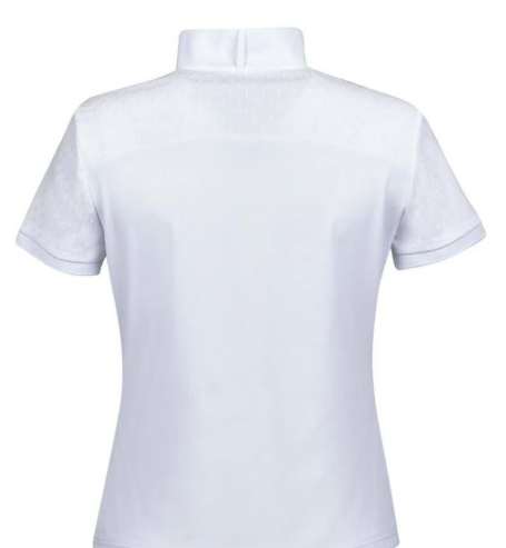 Dublin Monique Lace Competition Shirt Short Sleeve White - Size XXL