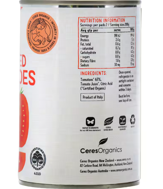 CE BIO Tomatoes Chopped