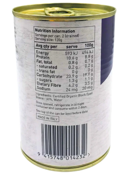 Organic Black Eyed Beans