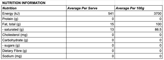 Organic Coconut Oil, Neutral Flavour