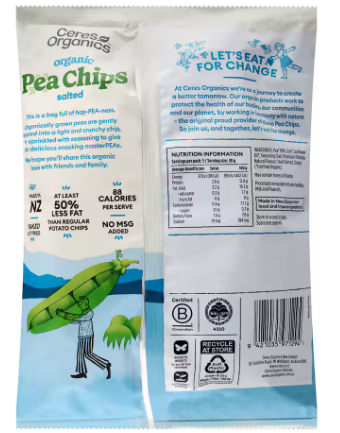 Organic Pea Chips Salted