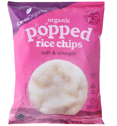 Organic Popped Rice Chips, Salt & Vinegar