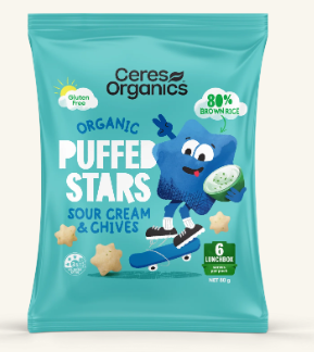 Organic Puffed Stars Sour Cream & Chives