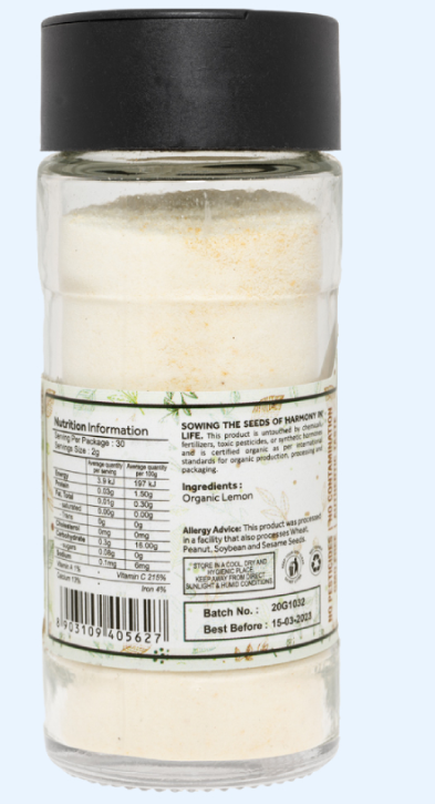 DTE Organic Lemon Powder 60g