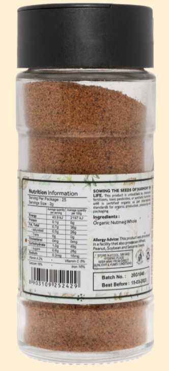 DTE Organic Nutmeg Ground 50g