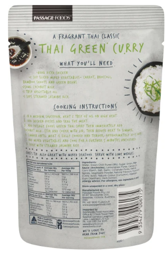 Passage Green Thai Curry Sauce 200G