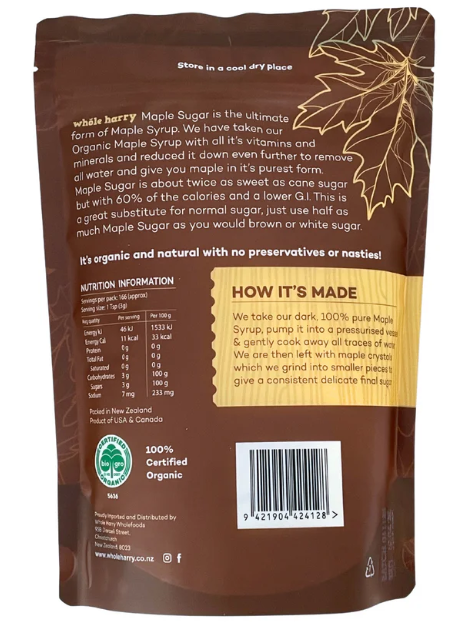 Organic Maple Sugar 500gm