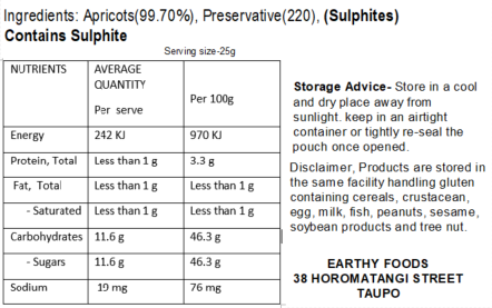 Earthy Apricot Whole Dried 475g