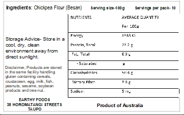 Earthy Chickpea Flour 900g