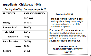 Earthy White Chickpea 1kg