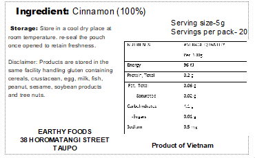 Earthy Cinnamon Sticks 100g