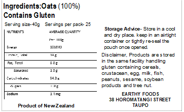 Earthy Jumbo Oats 1.5Kg