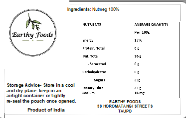 Earthy Whole Nutmeg 50g