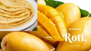 Mango on roti with ice cream