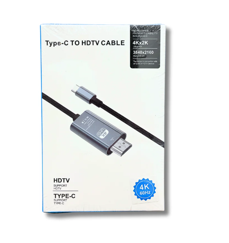 USB-C to HDMI Braided Cable 2 Metre 4K 60Hz