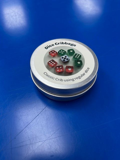 Dice Cribbage in a Tin