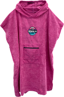 Toweling Hoodie - Kids Pink Microfiber