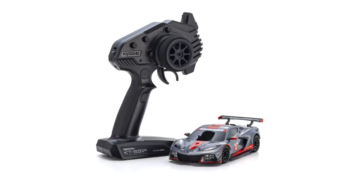 Kyosho MINI-Z RWD MR-04 CHEVROLET® CORVETTE® C8.R #3 Gunmetal / Red 32356GMR-B