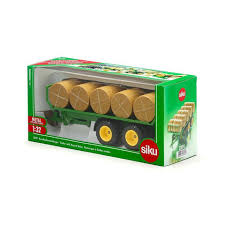 SIKU 2891 1:32 Trailer with Round Hay Bales