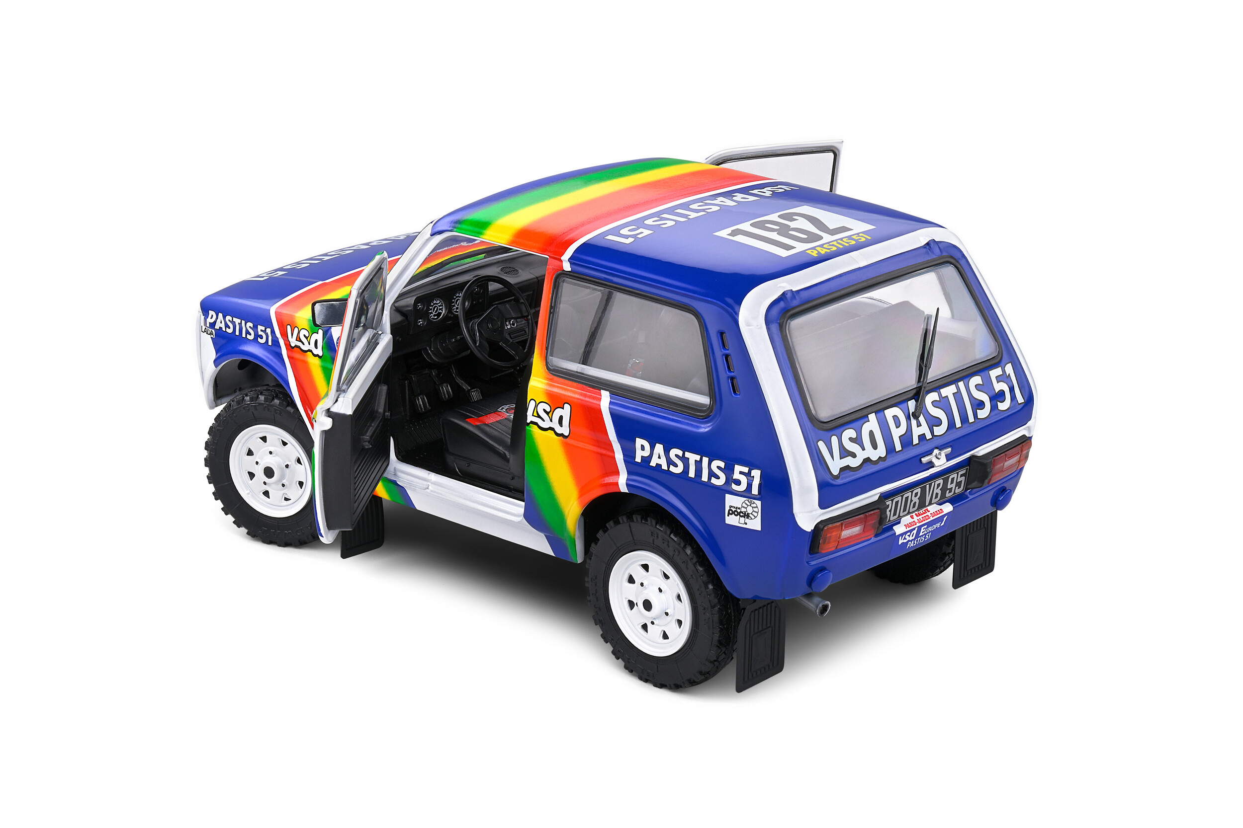 Solido 1:18 1984 Lada Niva  White #182 Jabouille/Sardou - Paris Dakar