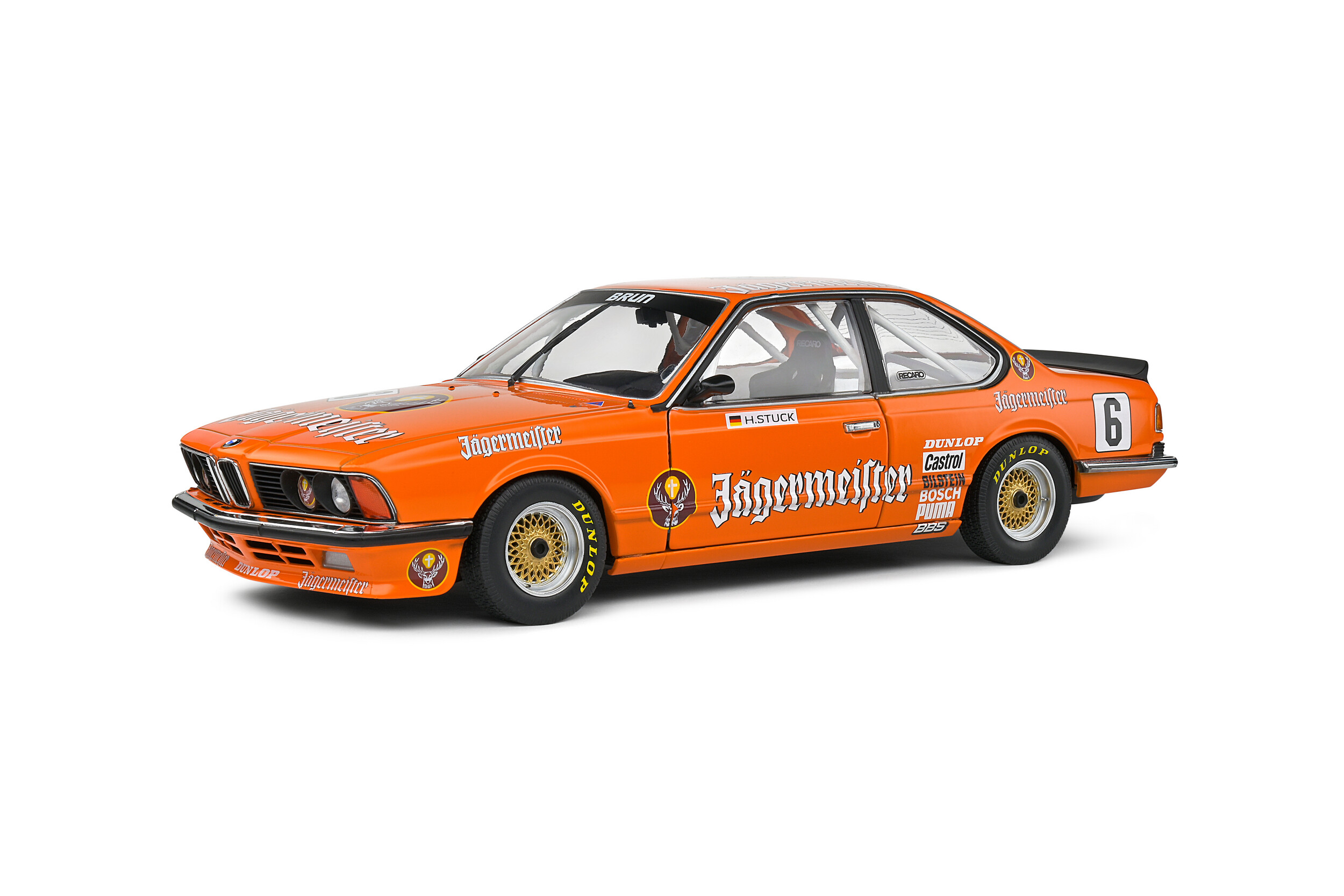 Solido 1:18 1984 BMW 635 CSI (E24) Orange #6 H Stuck Euro Touring Car Champion