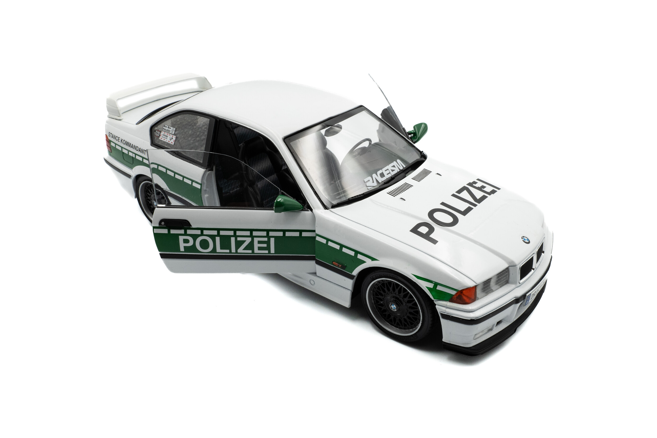 Solido 1:18 1991 BMW E36 M3 Coupe Solido Works Drift Polizei White