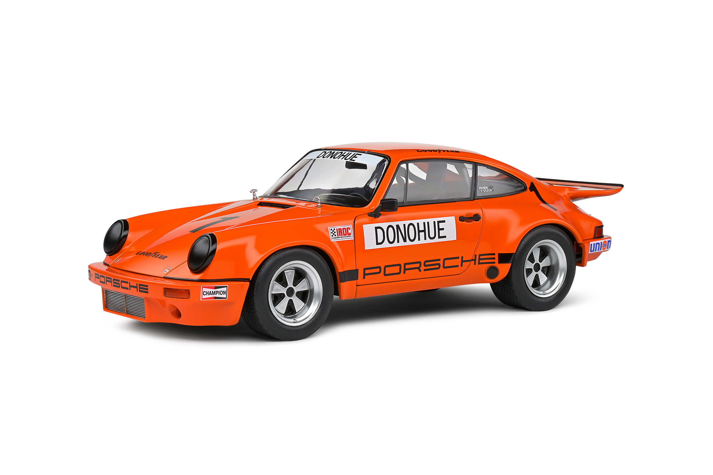 Solido 1:18 1974 Porsche IROC #1 Donohue IROC Daytona, Orange