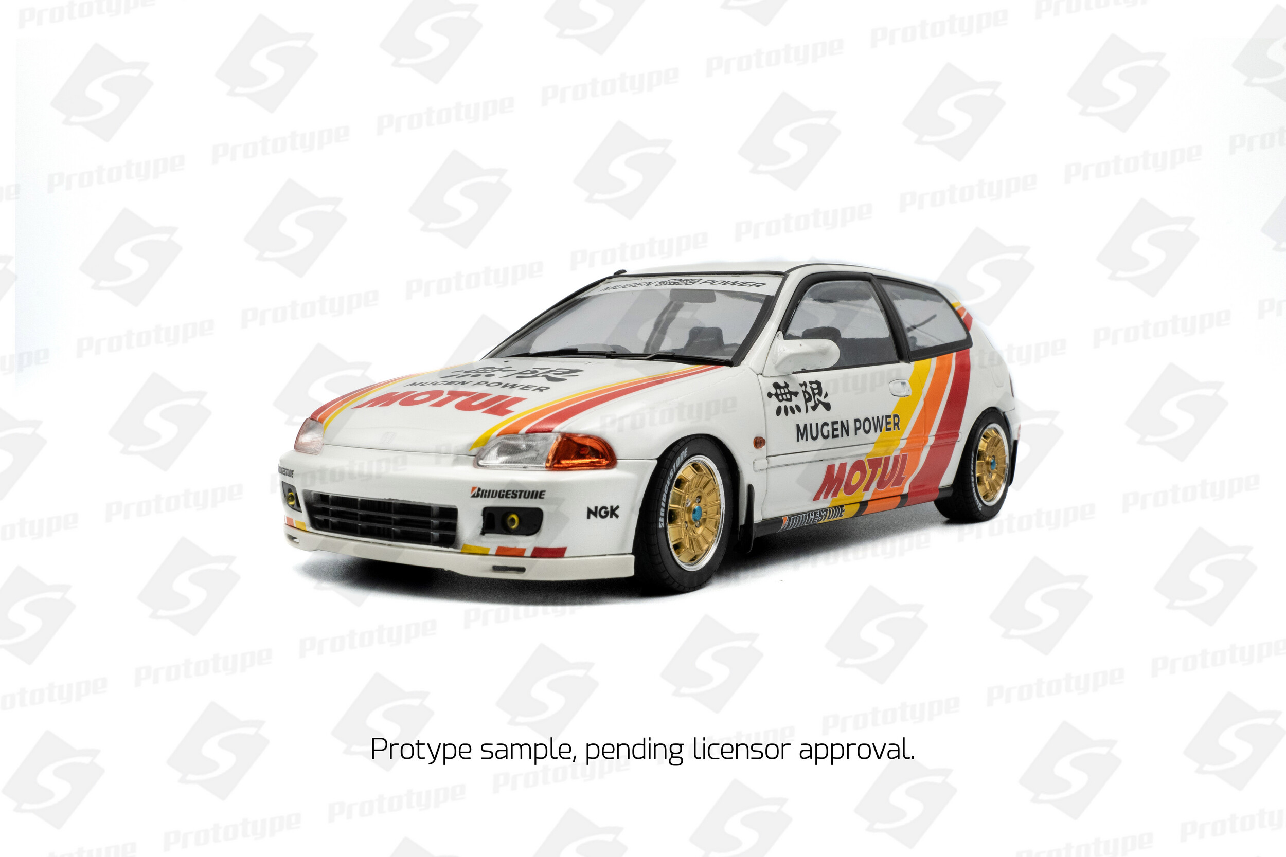 Solido 1:18 1992 Honda Civic (EG6) Solido Works Mugen Racing White