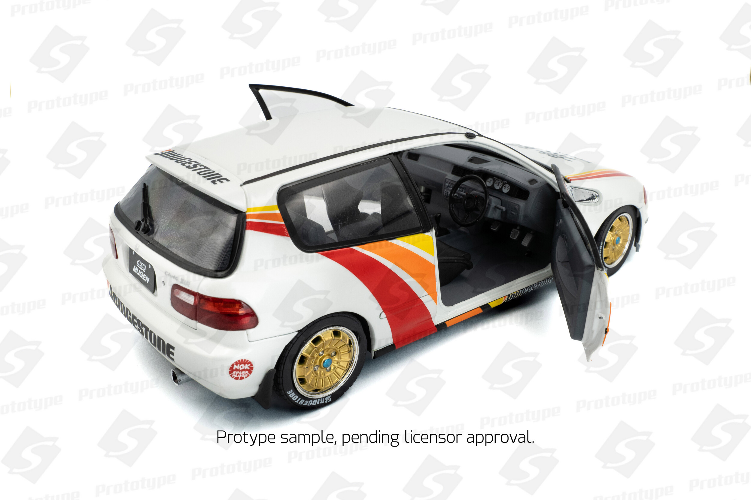 Solido 1:18 1992 Honda Civic (EG6) Solido Works Mugen Racing White