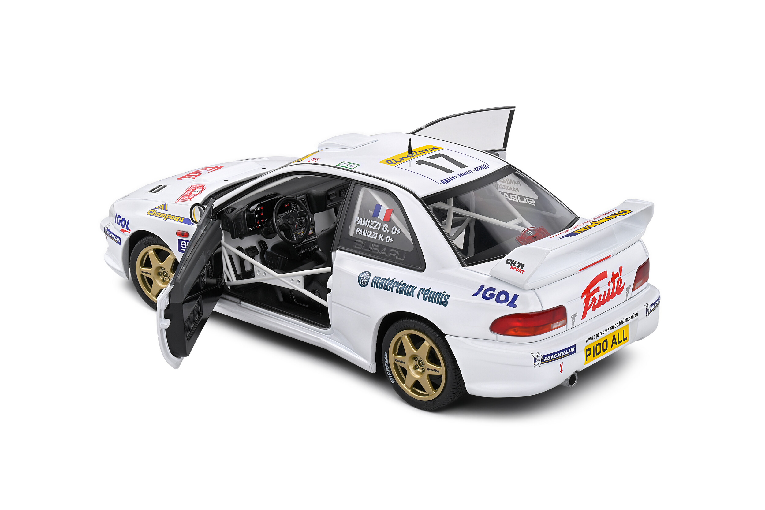 Solido 1:18 1999 Subaru Impreza 22B #17 Rally Monte Carlo 'Panizzi/Panizzi'