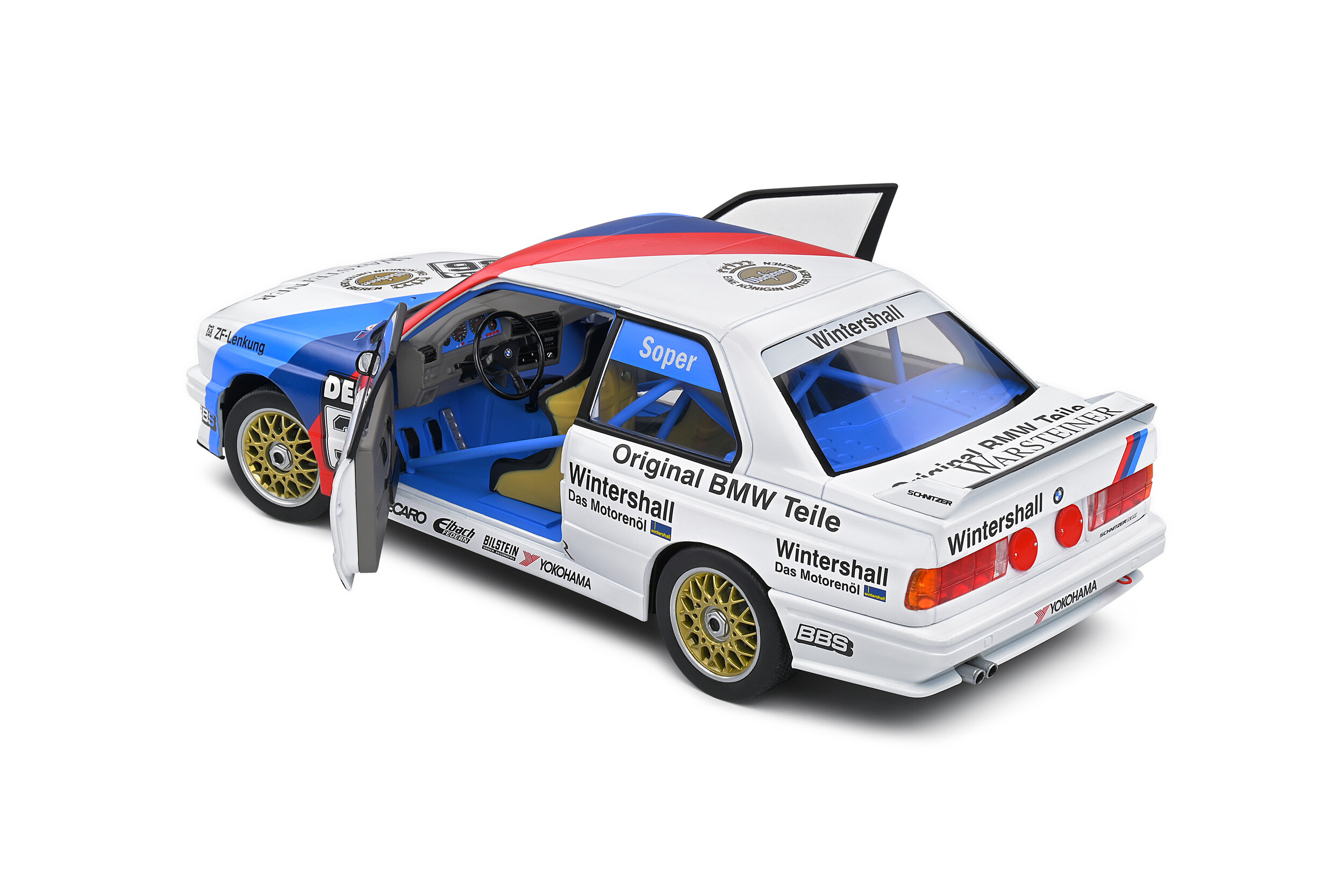 Solido 1:18 1989 BMW E30 M3 White #36 Soper DTM
