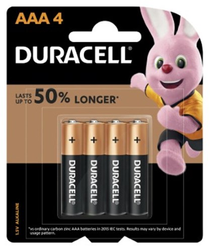 DURACELL COPPERTOP AAA PK4