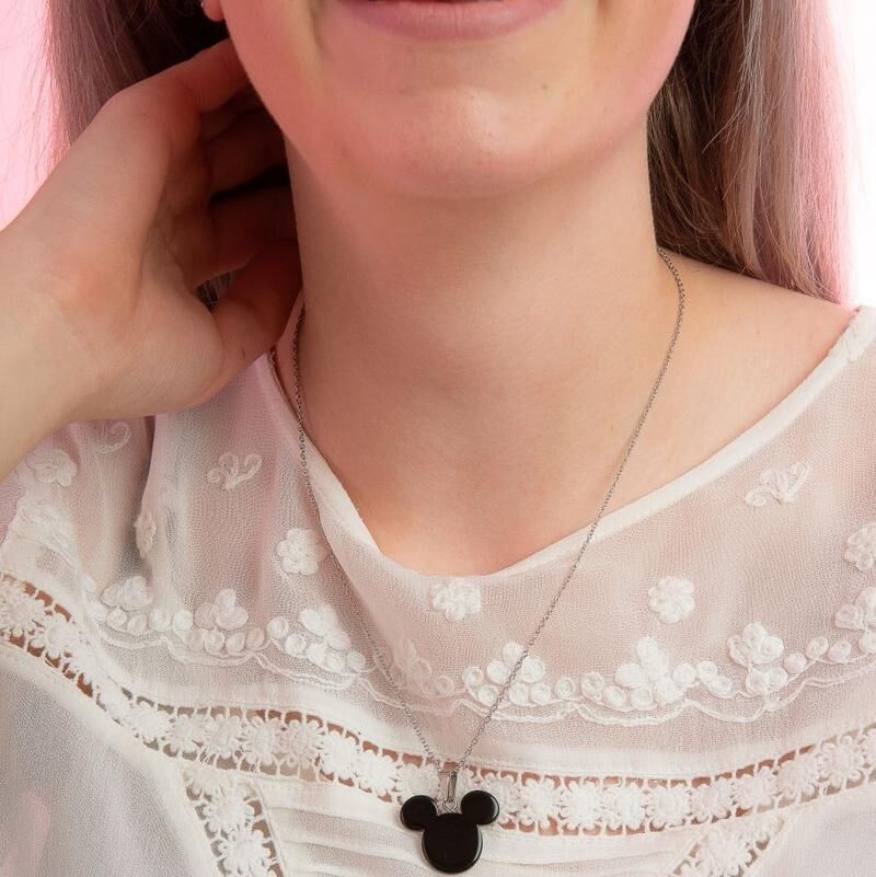 DISNEY SLAT PACK RANGE BLACK ACETATE MICKEY NECKLACE