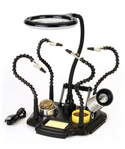 PCB HOLDER BASE W/MAG+4XCLIPS 3RD HAND