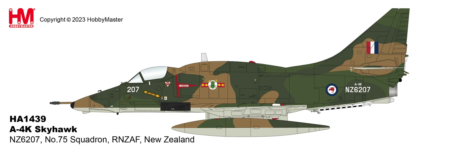 Hobby Master 1:72 A-4K Skyhawk No.75 Squadron, RNZAF, New Zealand