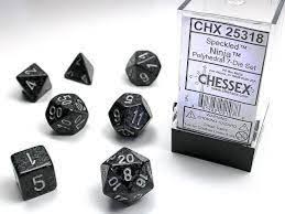Polyhedral Dice CHX25318, Ninja Speckled
