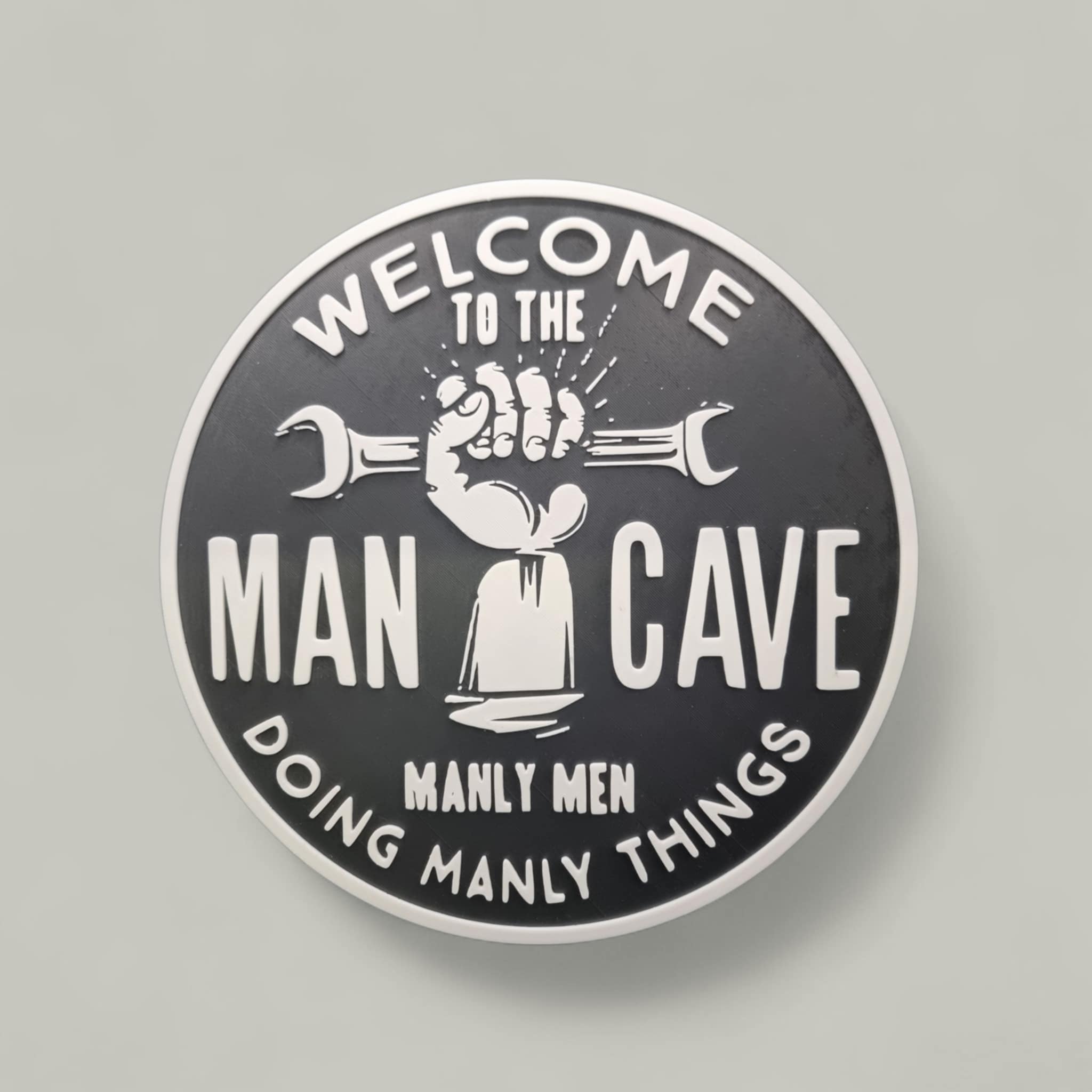 Man cave 3-D print sign