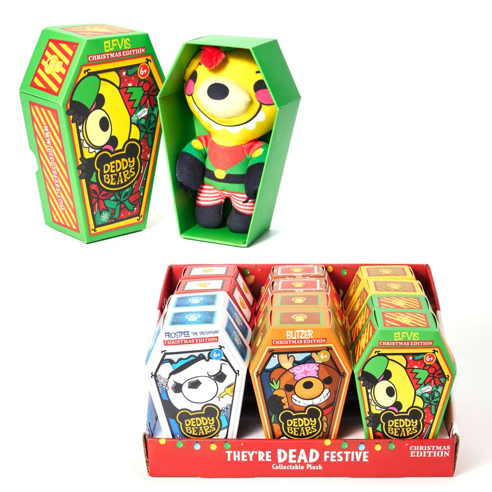Xmas Deddy Bear Coffin Series 1 -  1x Assorted