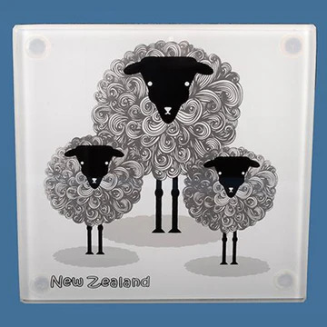 Sheep coasters set of 4-  KAM069