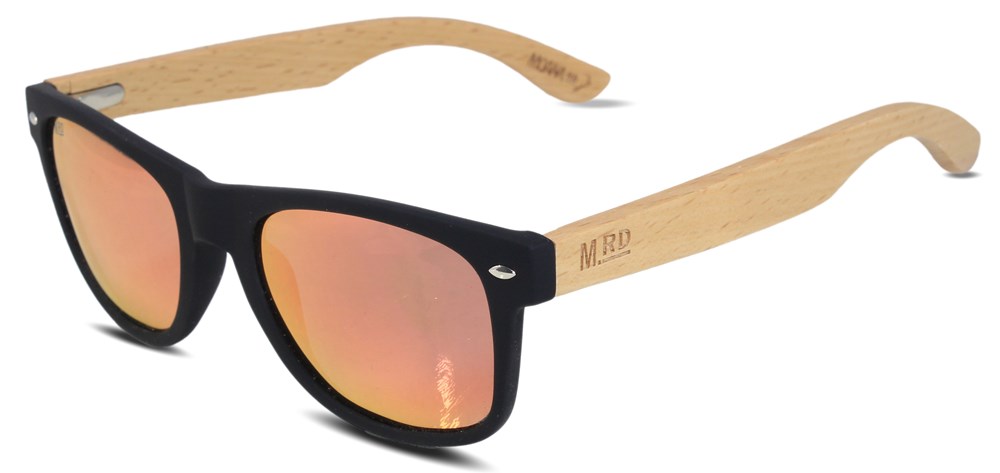 50/50s - Pink Refl Lens w/ Wood Arms